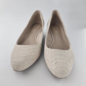 Rockport Walkability Ivory Faux Snakeskin Wedge Heels Size 7